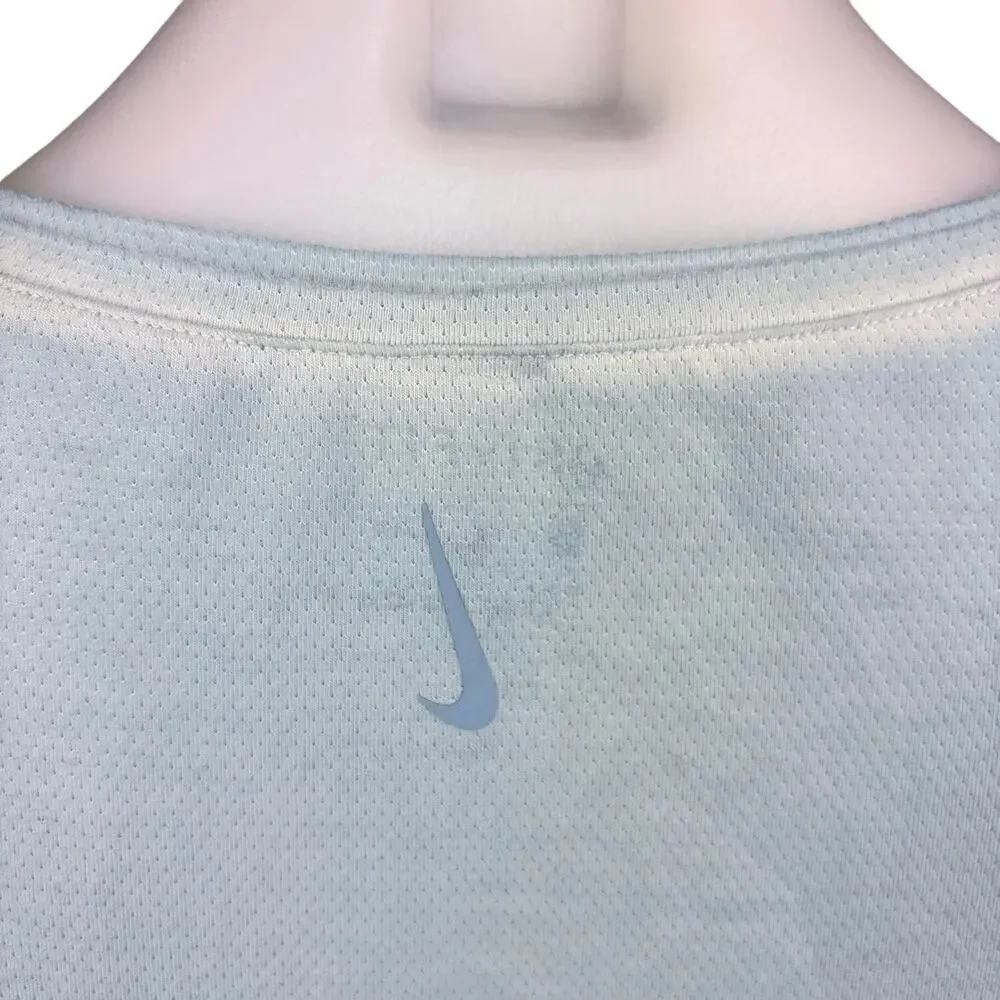 Nike Dri Fit Women's Blue Breathable Crew Neck Short Sleeve Basic T Shirt Size S